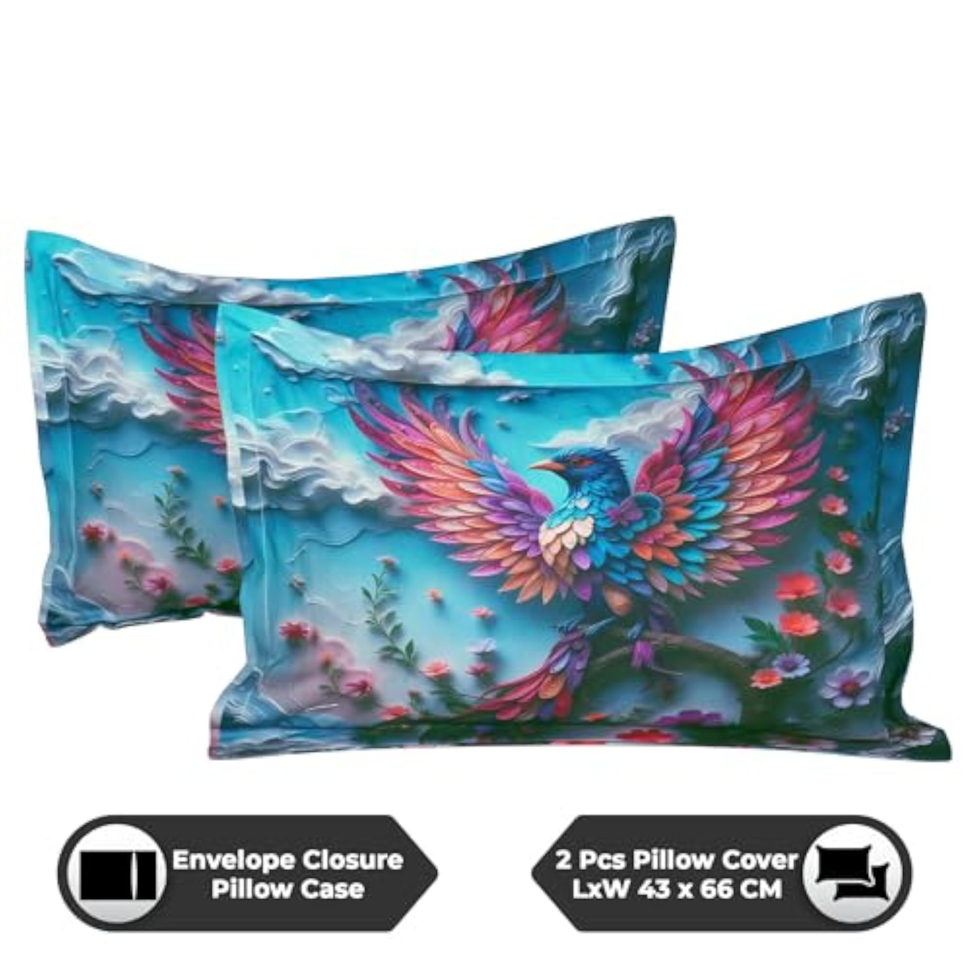 240 TC Cotton Double Bedsheet with 2 Pillow Covers